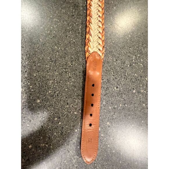 Vintage TORINO Braided Leather brass buckle  size 32 USA made - Picture 9 of 12